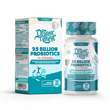 اورجانيك نيشن بروبيوتيك 25 بليون organic nation probiotics