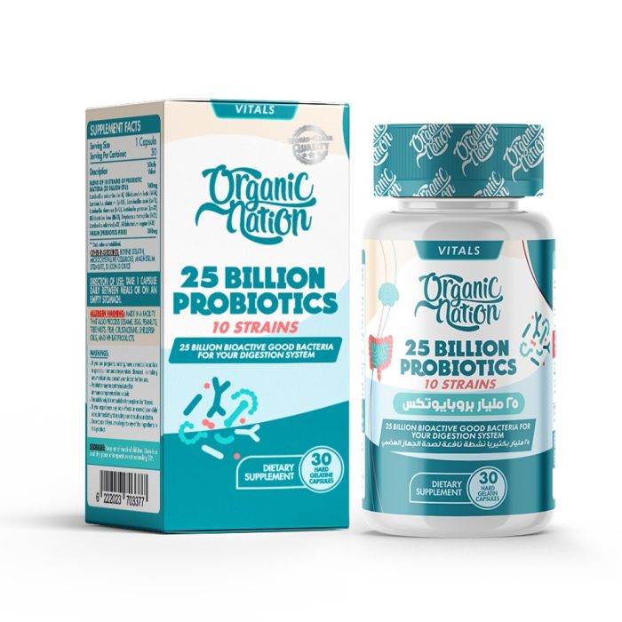 اورجانيك نيشن بروبيوتيك 25 بليون organic nation probiotics