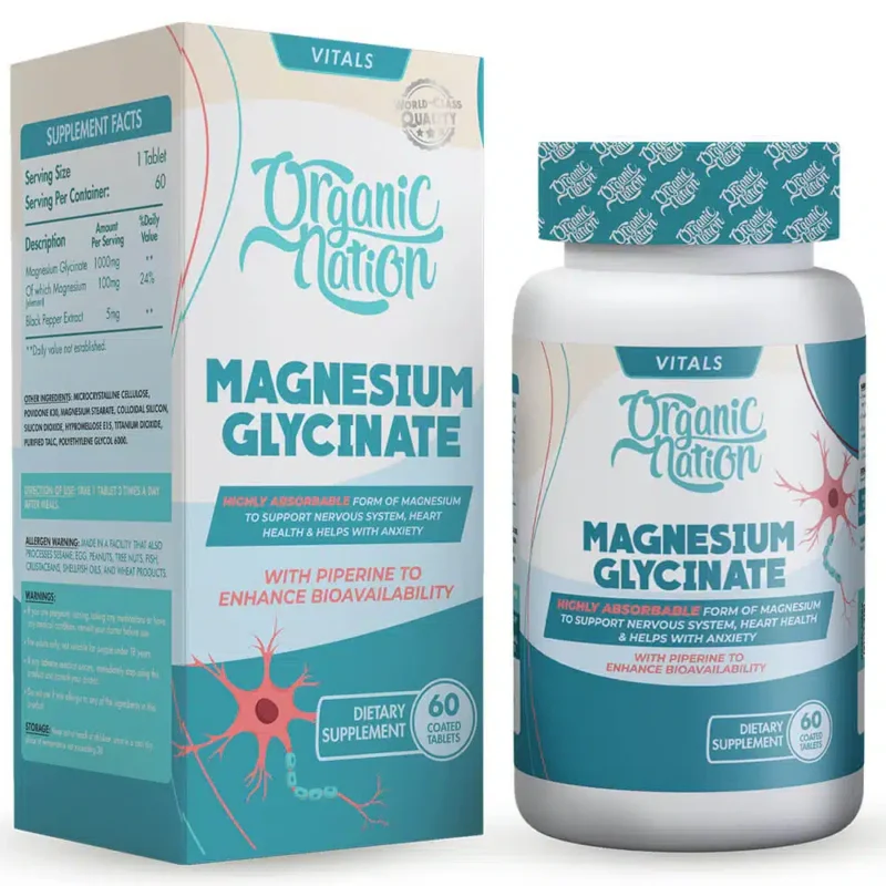 مغنيسيوم جليسينات اورجانيك نيشن | Organic Nation Magnesium Glycinate