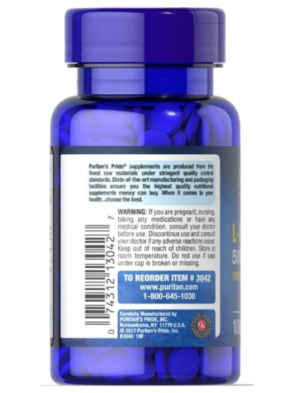 بيوريتانز ال جلوتامين 500 ملجم | puritans l glutamine