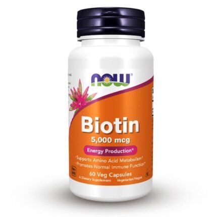 ناو بيوتين لصحة الشعر والجلد | NOW Biotin 5000