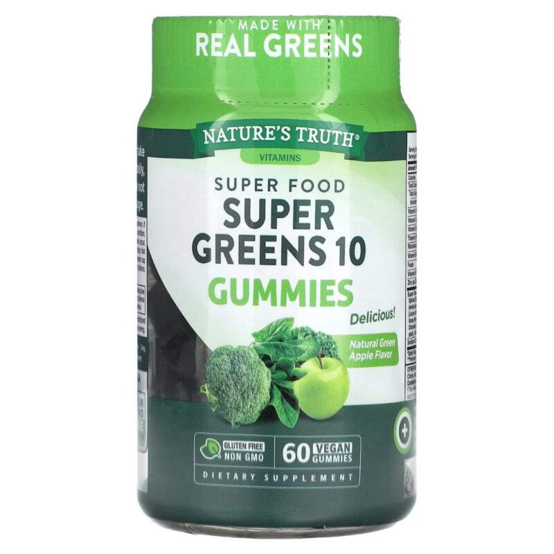 ناتشرز تروث سوبر جرين 10 جاميز Nature’s Truth Super Greens 10 Gummies