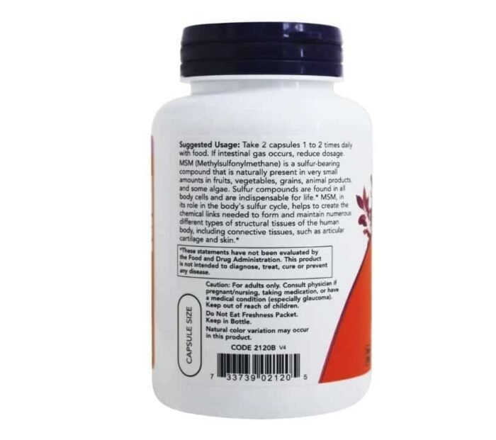 ناو ام اس ام لعلاج آلام المفاصل والعظام now msm 1000mg