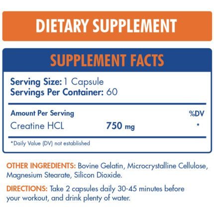 ماكس ماصل كرياتين اتش سي ال 750 Max Muscle Creatine HCL 750