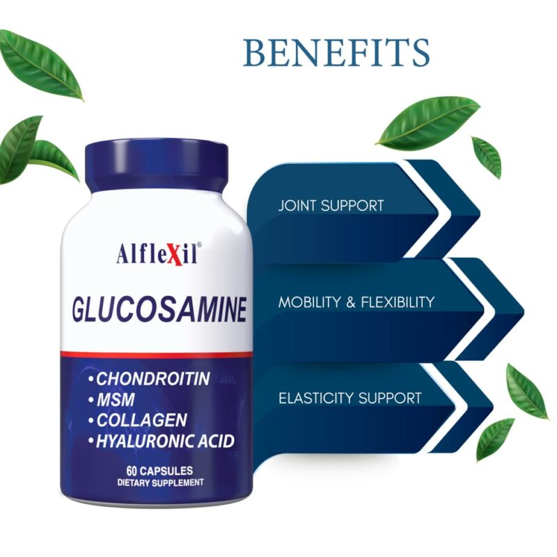 الفا فيتامين الفليكسيل جلوكوزامين 60 كبسولة ALFA VITAMINS Alflexil Glucosamine