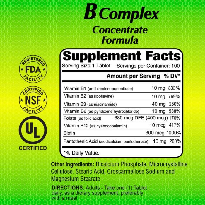 الفا فيتامين بي كومبلكس 100 كبسولة Alfa B Complex Formula