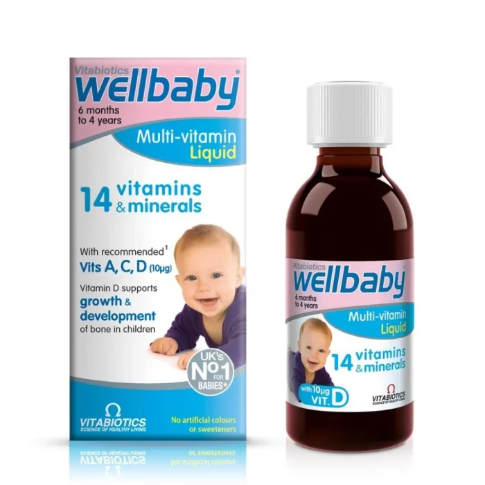 ويل بيبي فيتامينات للاطفال شراب 150 مل Wellbaby Multi vitamin Liquid ويل بيبي شراب فيتامينات للاطفال 150 مل | wellbaby syrup Multi vitamin