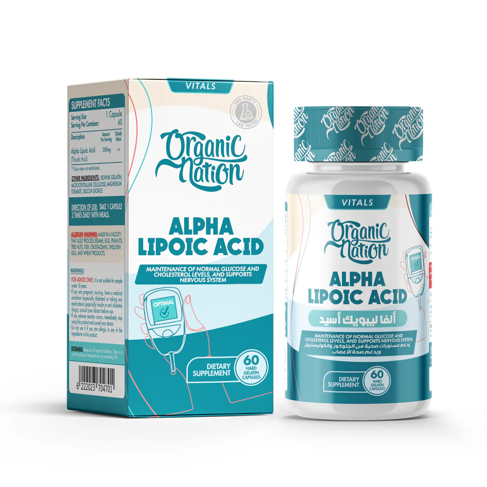 اورجانيك نيشن الفا ليبويك اسيد organic nation Alpha Lipoic Acid