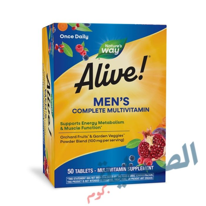 nature's way alive men's complete multivitamin 50 tablets - 033674136607