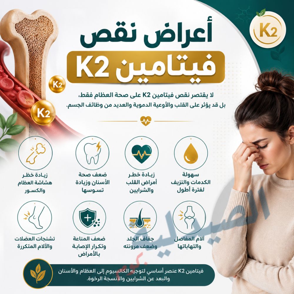 أعراض نقص فيتامين k2