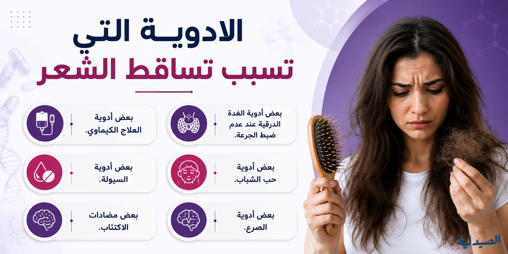الادوية التي تسبب تساقط الشعر