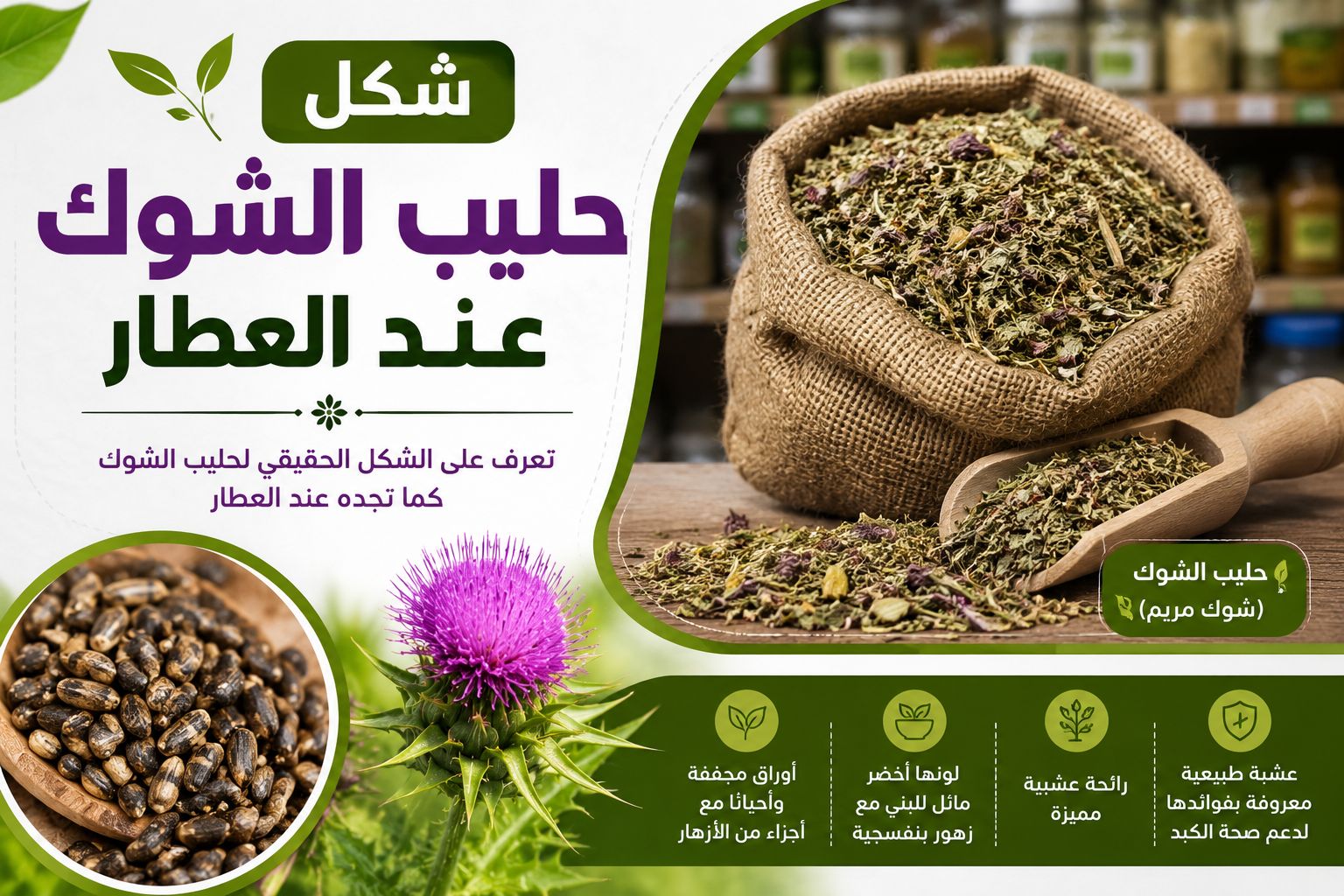 شكل حليب الشوك عند العطار