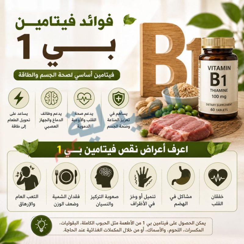 فوائد فيتامين بي 1 - اعرف اعراض نقص فيتامين بي 1