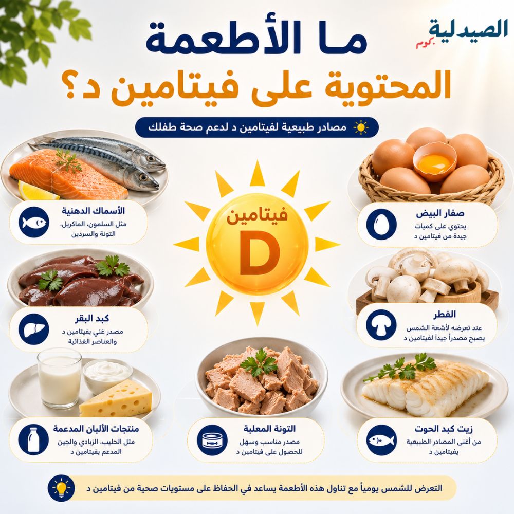 ما الاطعمه المحتويه على فيتامين د؟