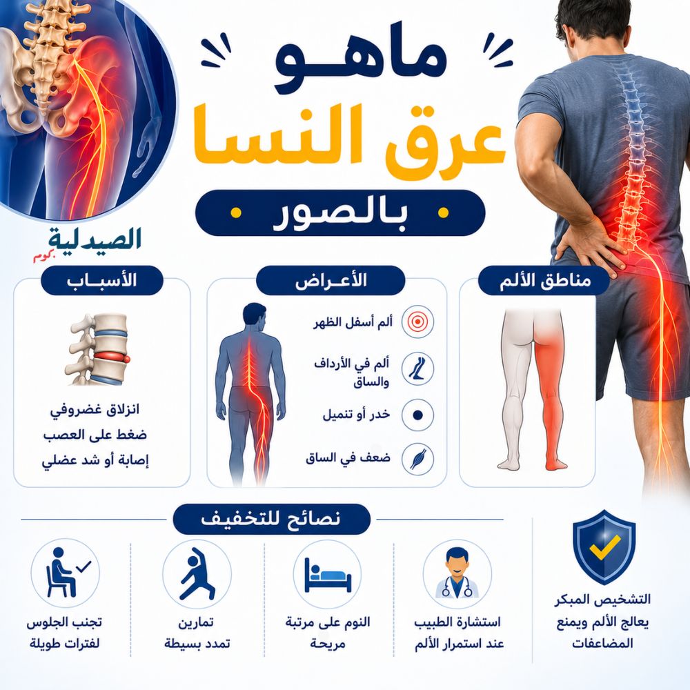 ماهو عرق النسا بالصور -علاج عرق النساء