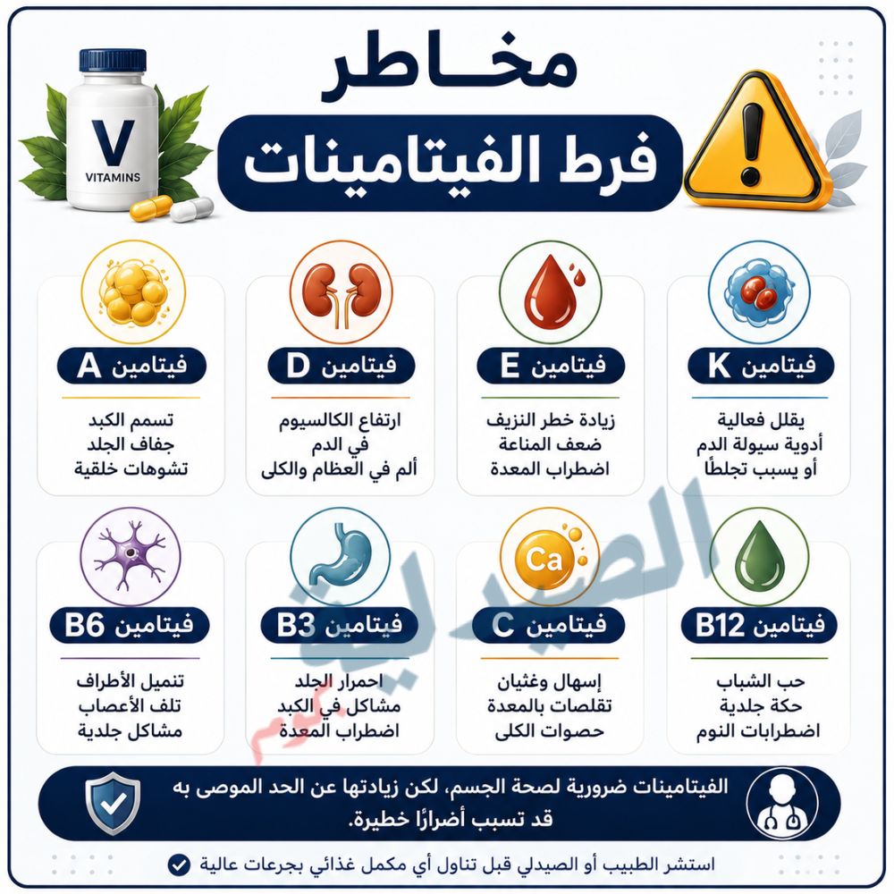 مخاطر فرط الفيتامينات